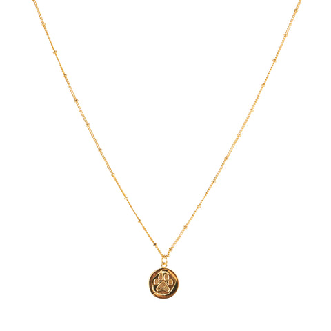 ALL PAWS ON DECK Necklace in Gold