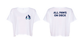 Women's ALL PAWS ON DECK Crop T-Shirt