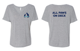 Women's ALL PAWS ON DECK V-Neck T-Shirt